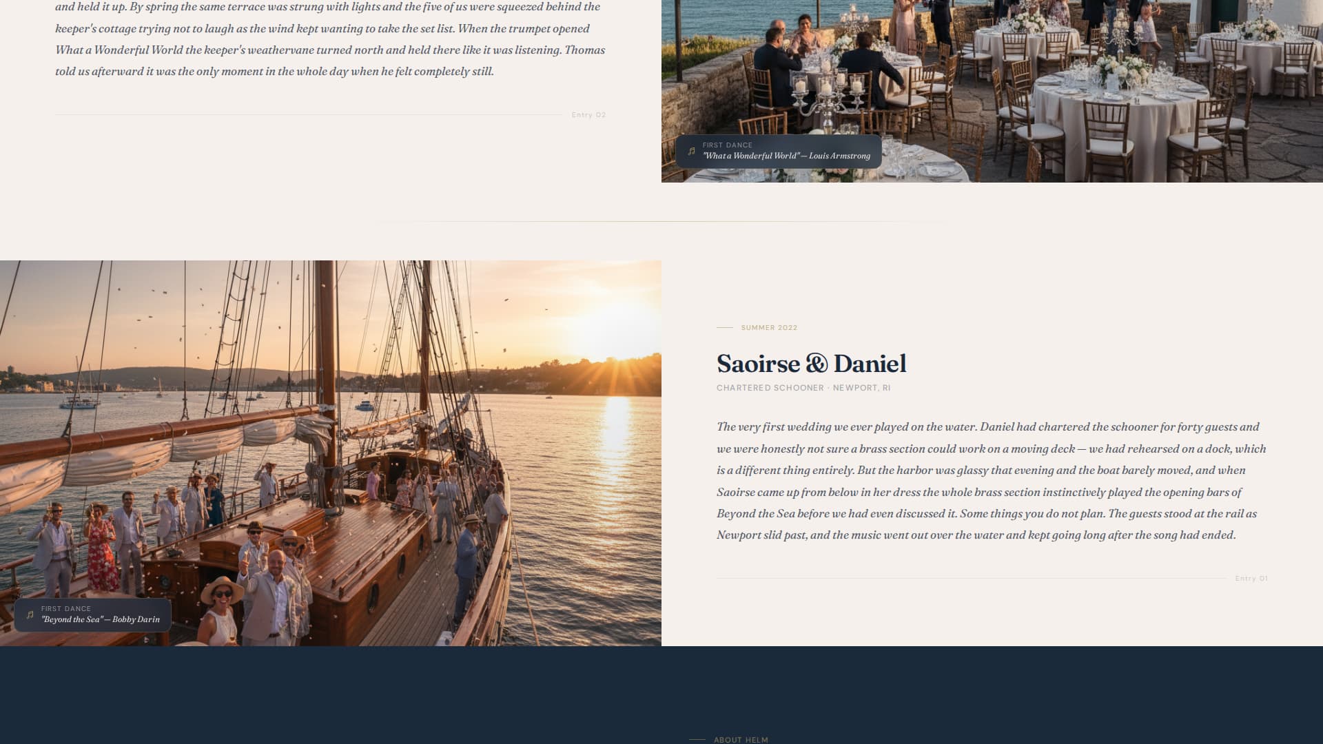 Helm - Timeless Nautical Landing Page Template