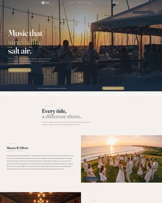 Nautical Wedding Pricing Website Template