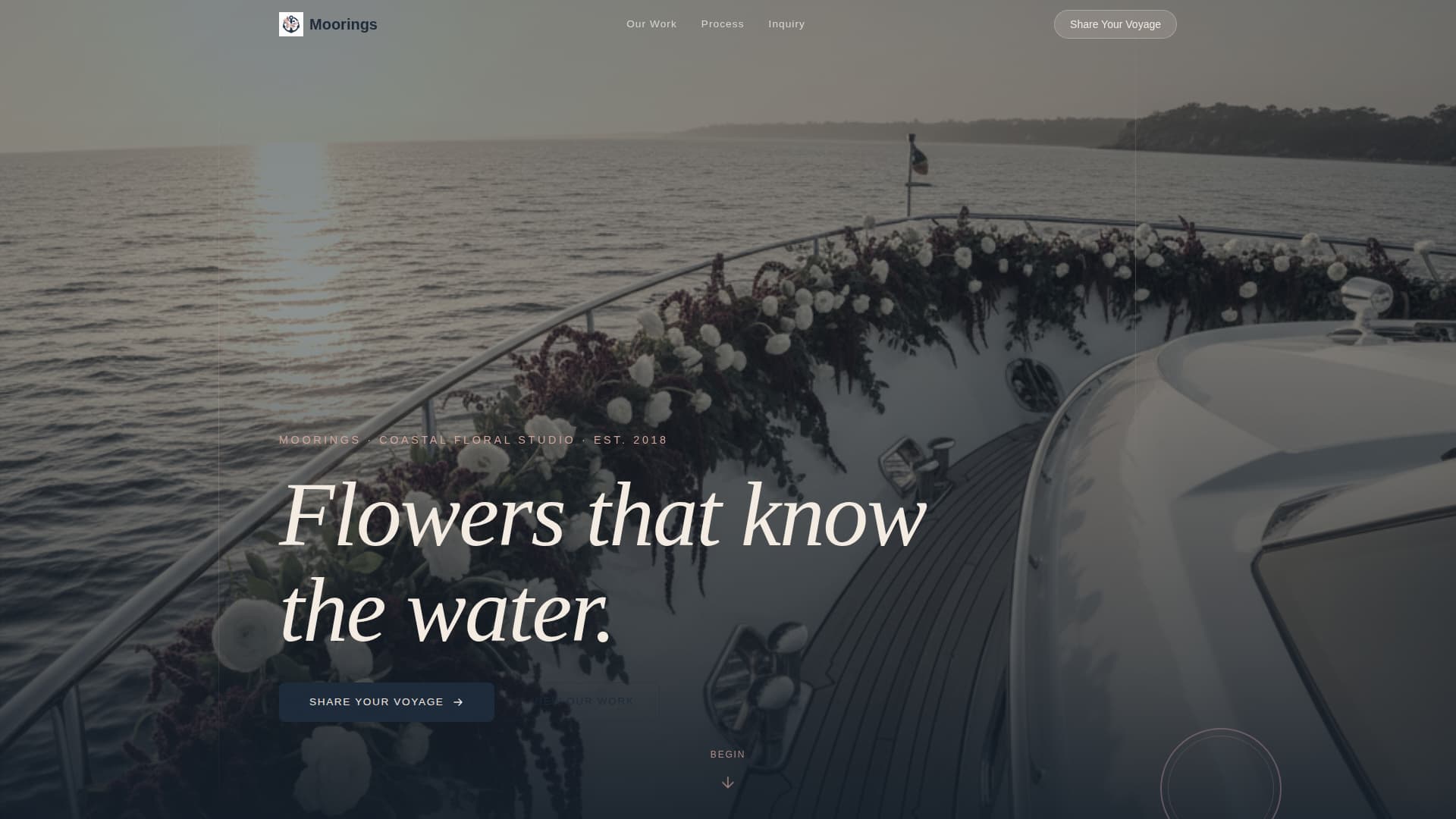 Moorings - Elegant Florist Landing Page Template