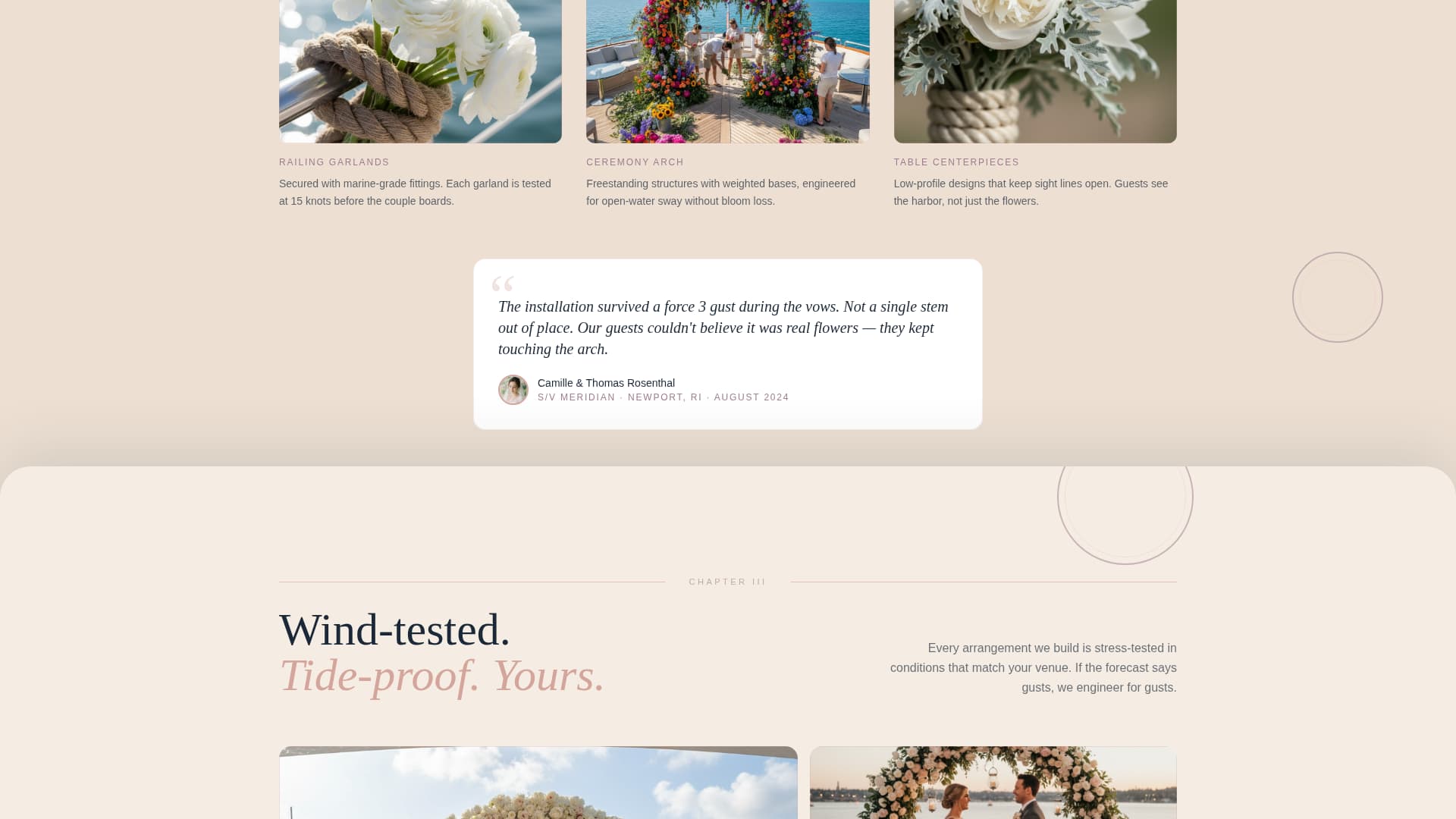 Moorings - Elegant Florist Landing Page Template
