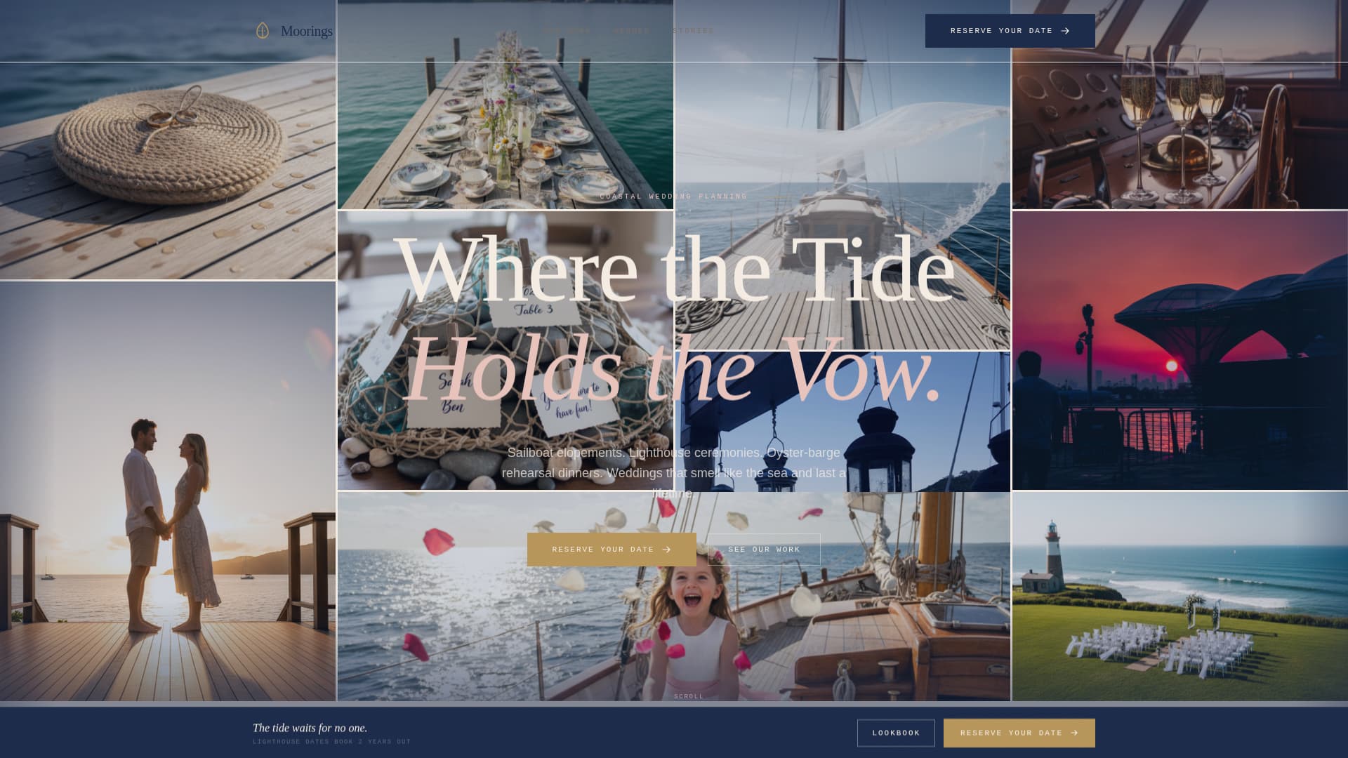 Moorings - Romantic Nautical Landing Page Template