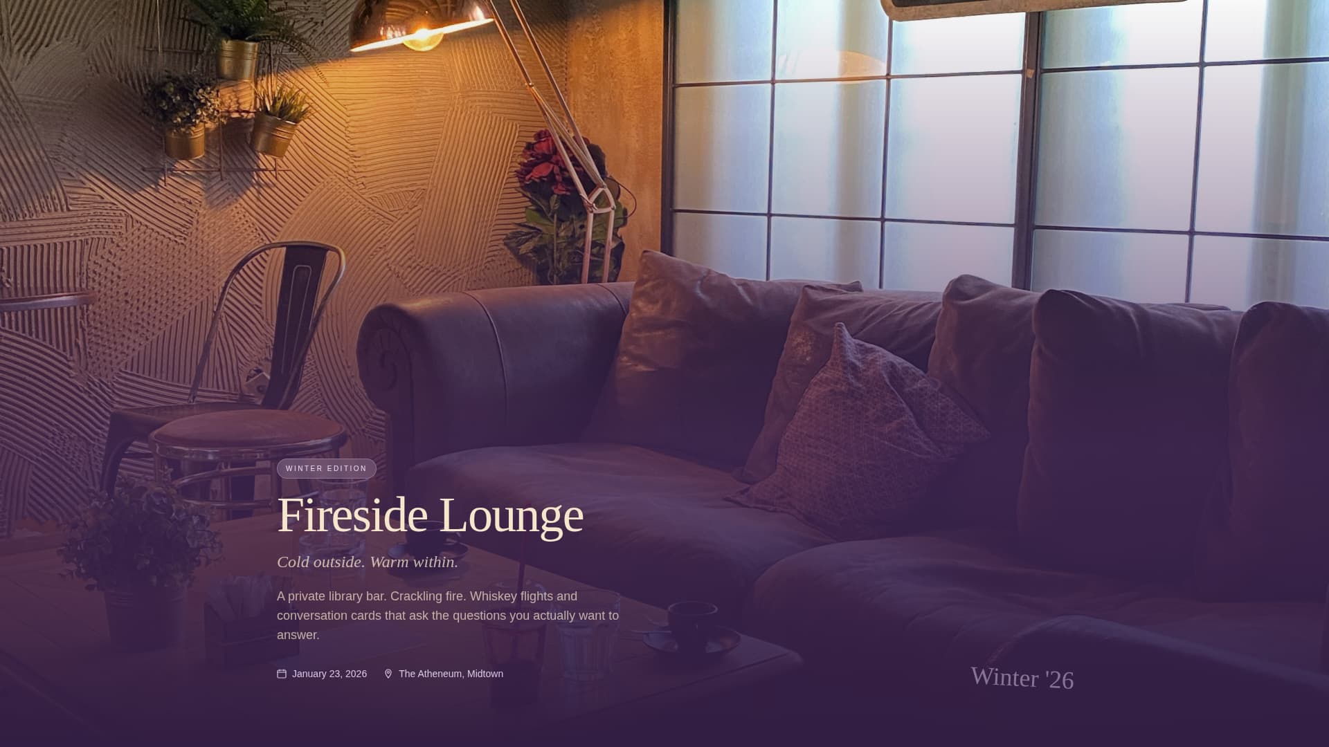 Mingle - Intimate Networking Landing Page Template