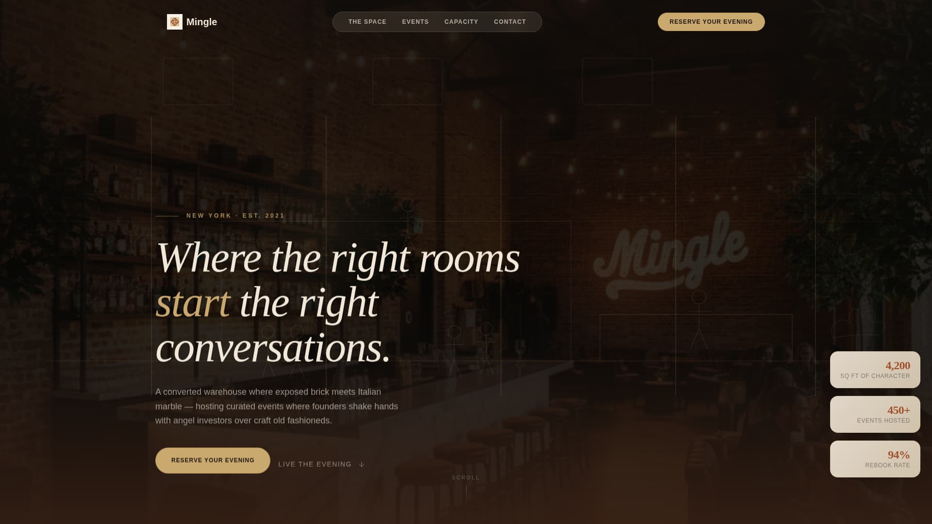 Mingle - Luxe Networking Landing Page Template