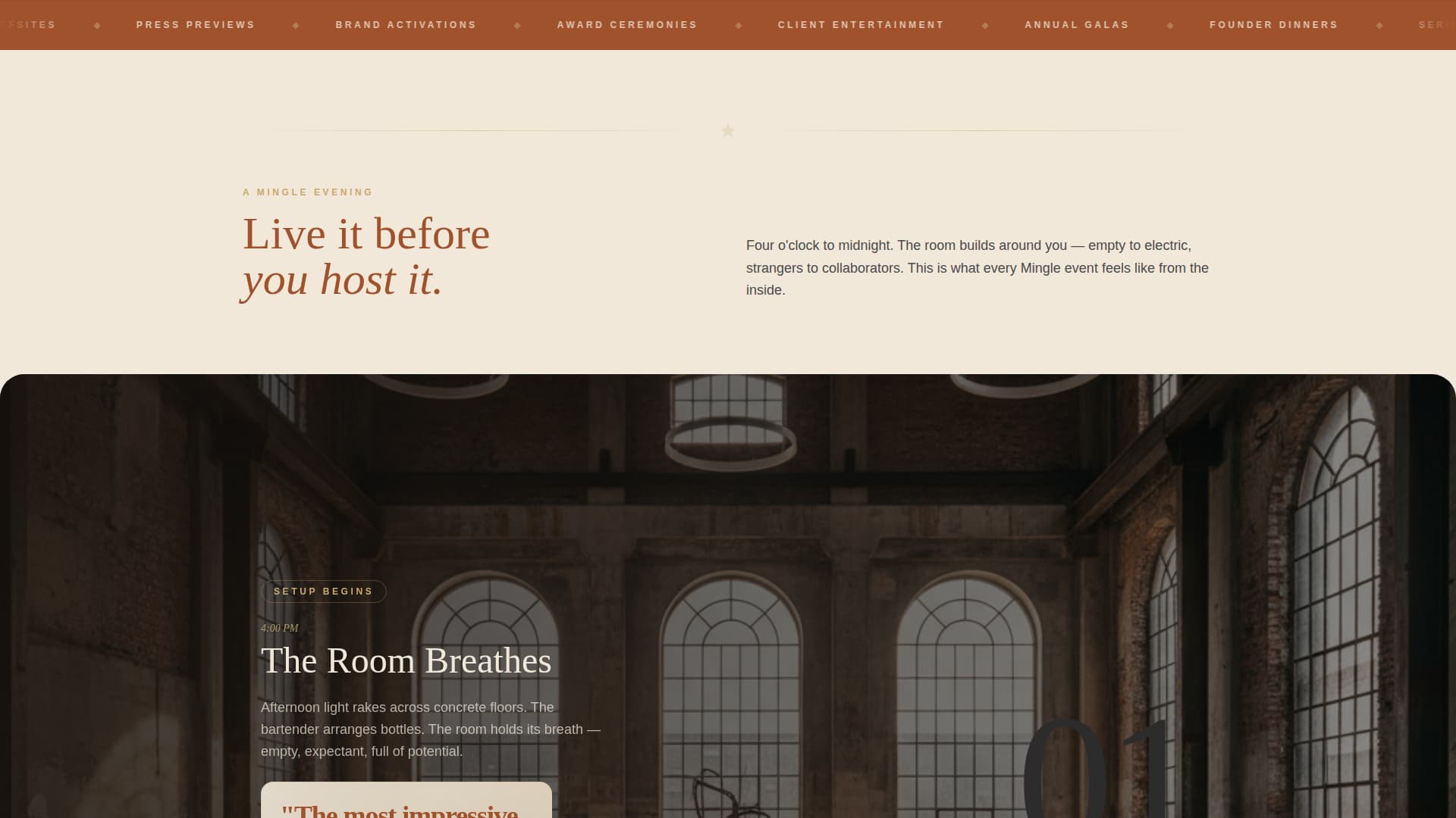 Mingle - Luxe Networking Landing Page Template