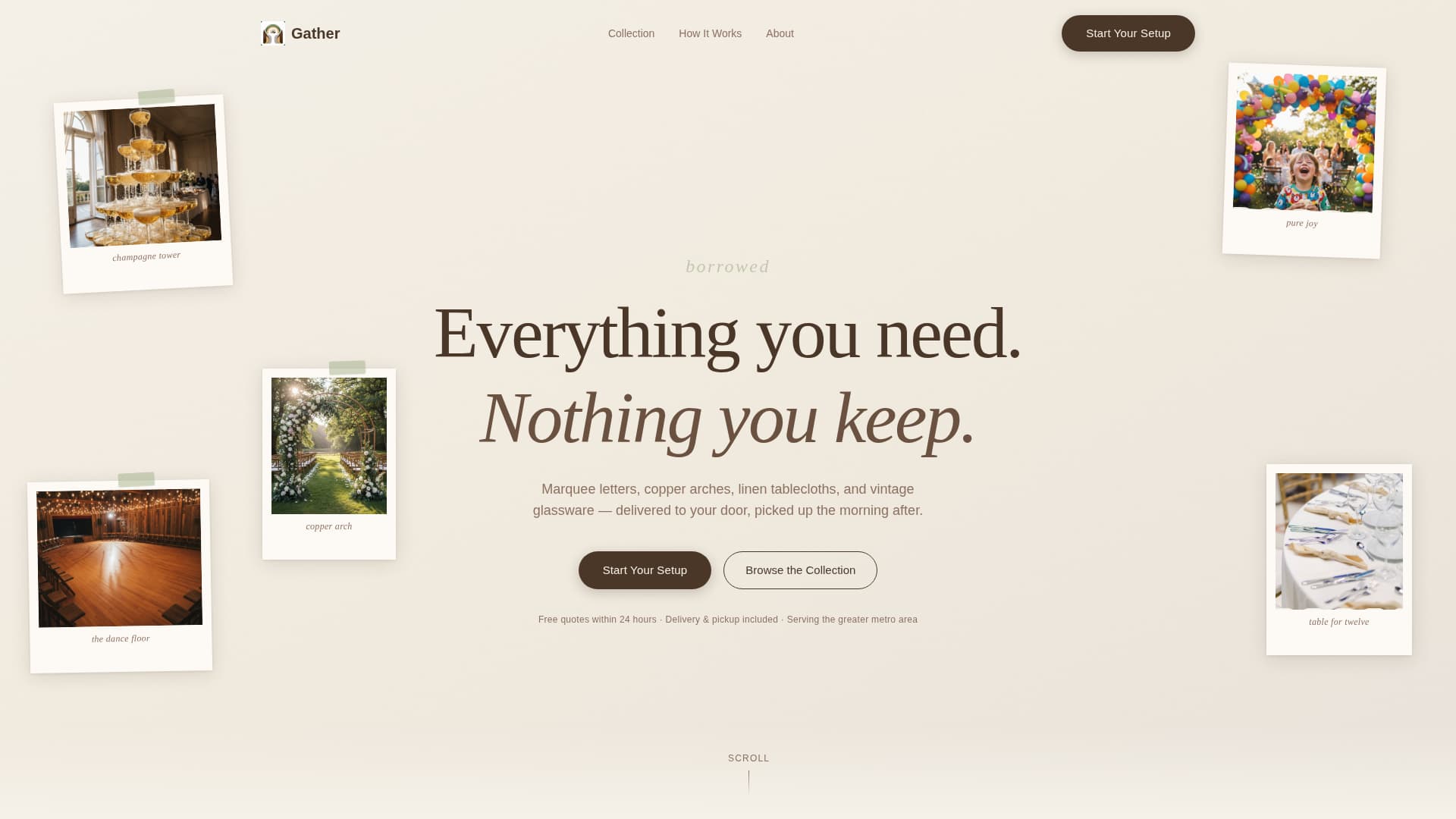 Gather - Effortless Rental Landing Page Template
