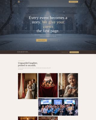 Photo Booth & Party Rental Specialist Booking Website Template
