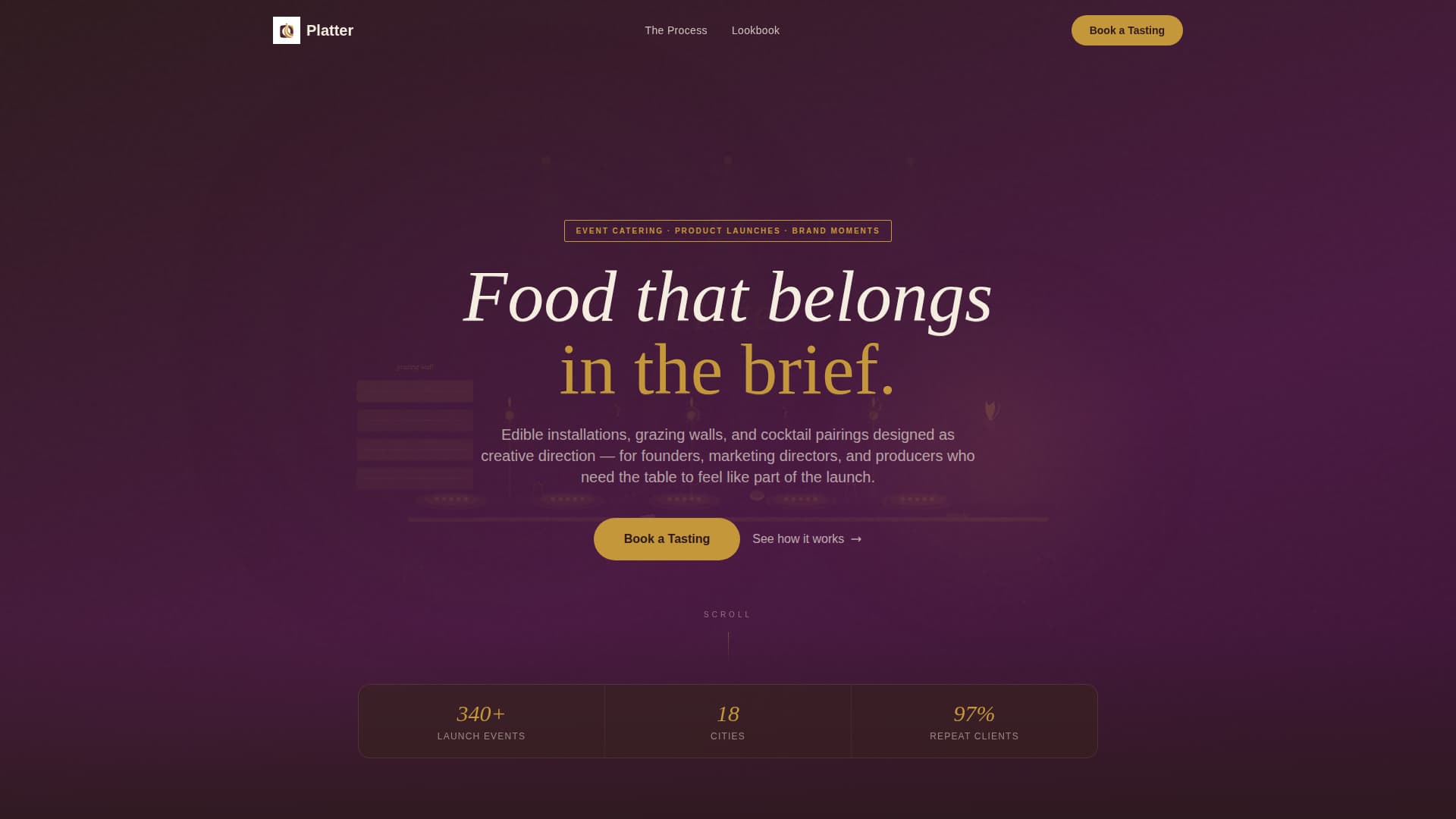 Platter - Artisan Catering Landing Page Template