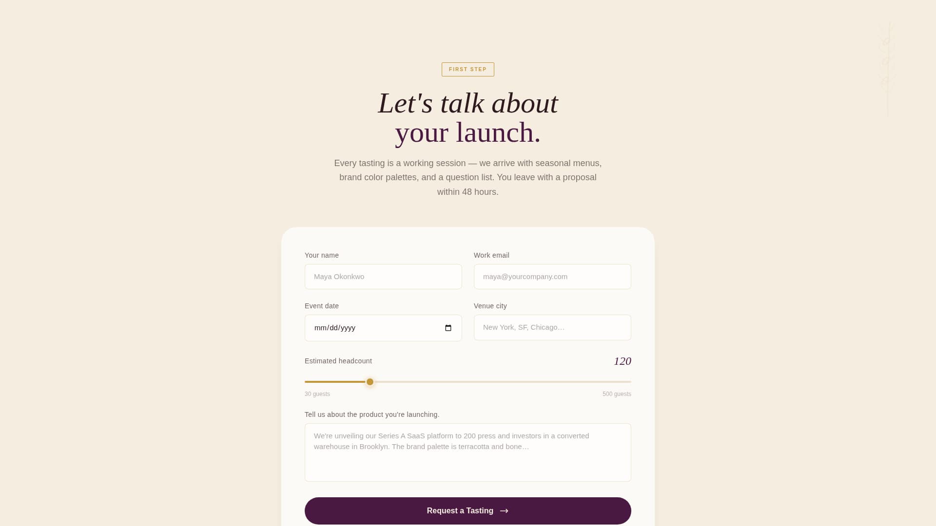 Platter - Artisan Catering Landing Page Template