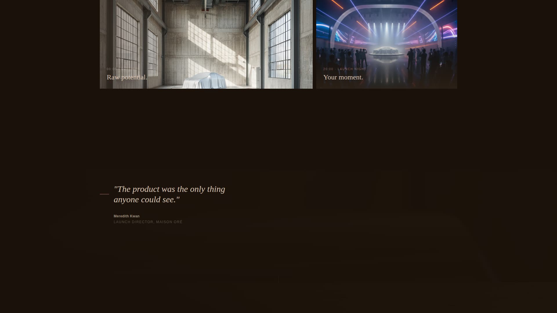Unveil - Atmospheric Productlaunch Landing Page Template