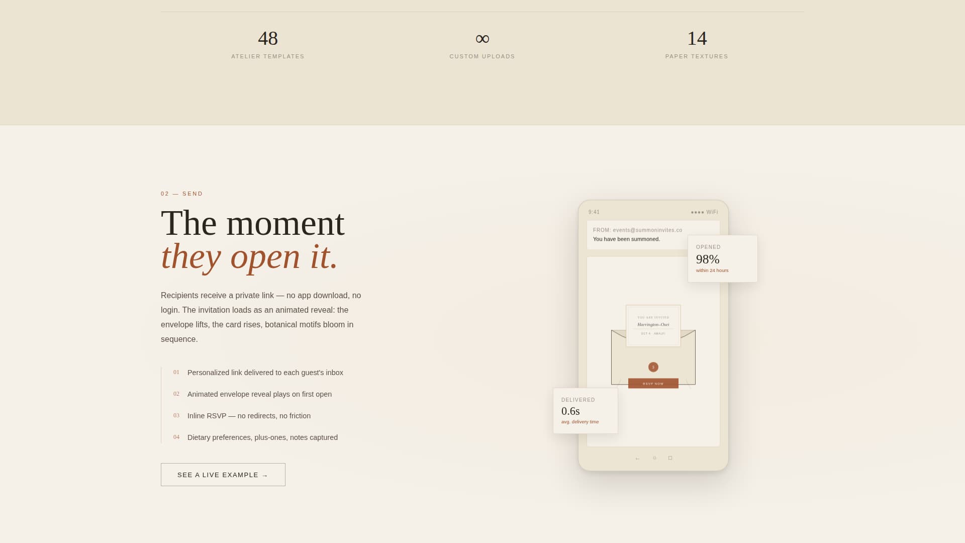 Summon - Elegant RSVP Landing Page Template
