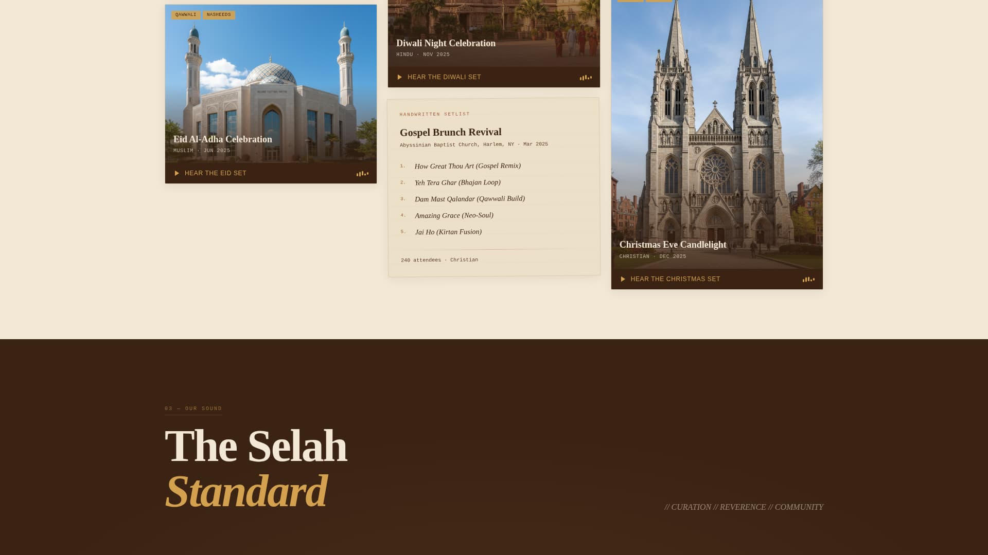 Selah - Sacred Religiousevent Landing Page Template