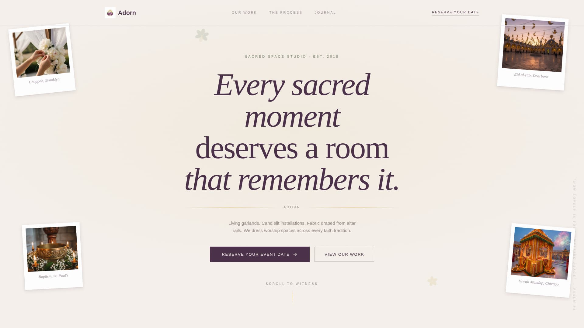 Adorn - Sacred Religiousevent Landing Page Template