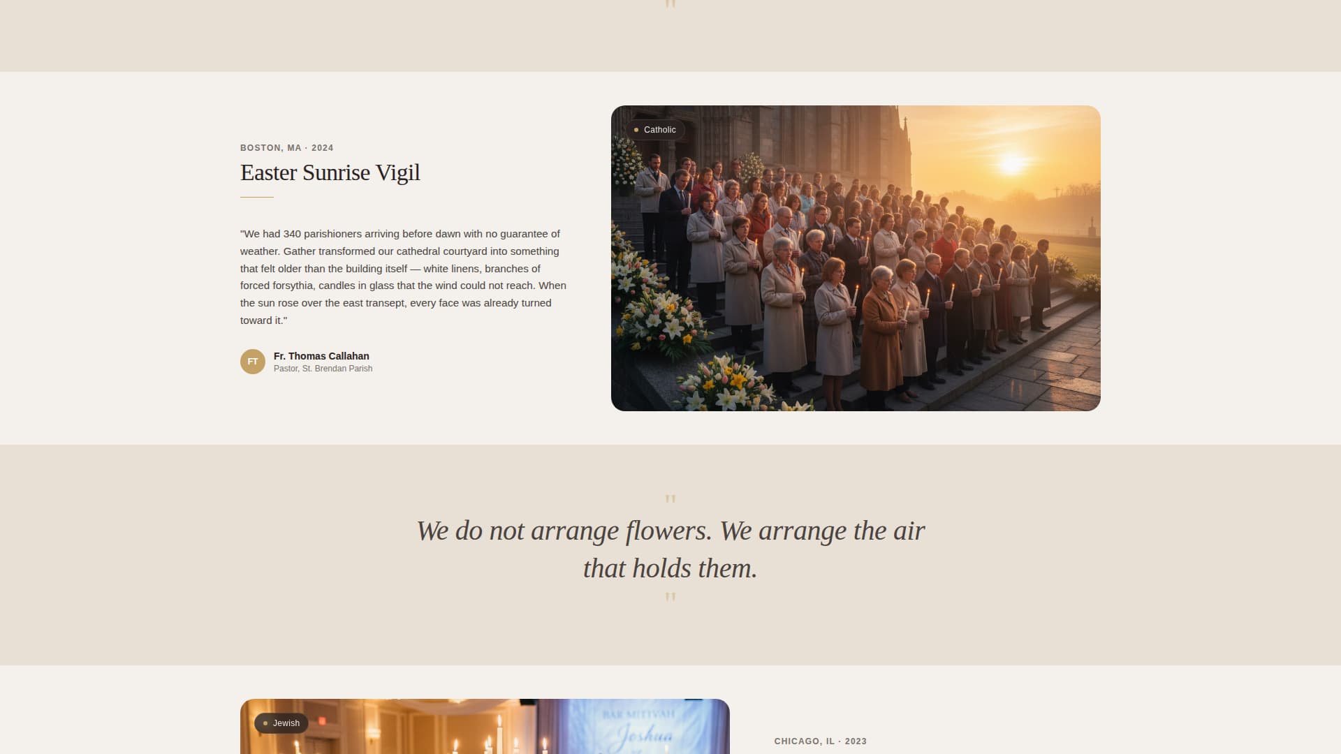 Gather - Sacred Religious Landing Page Template