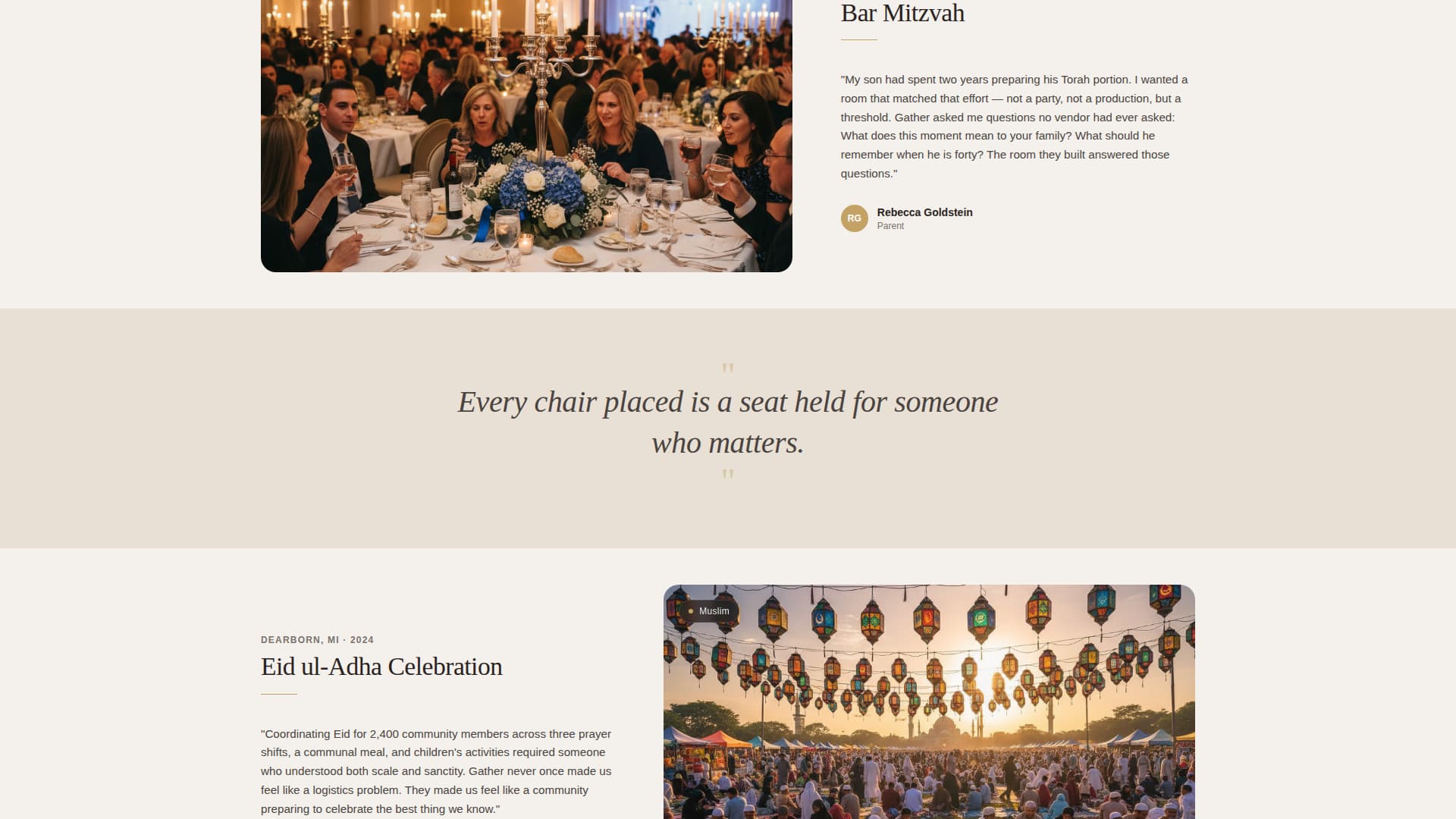 Gather - Sacred Religious Landing Page Template