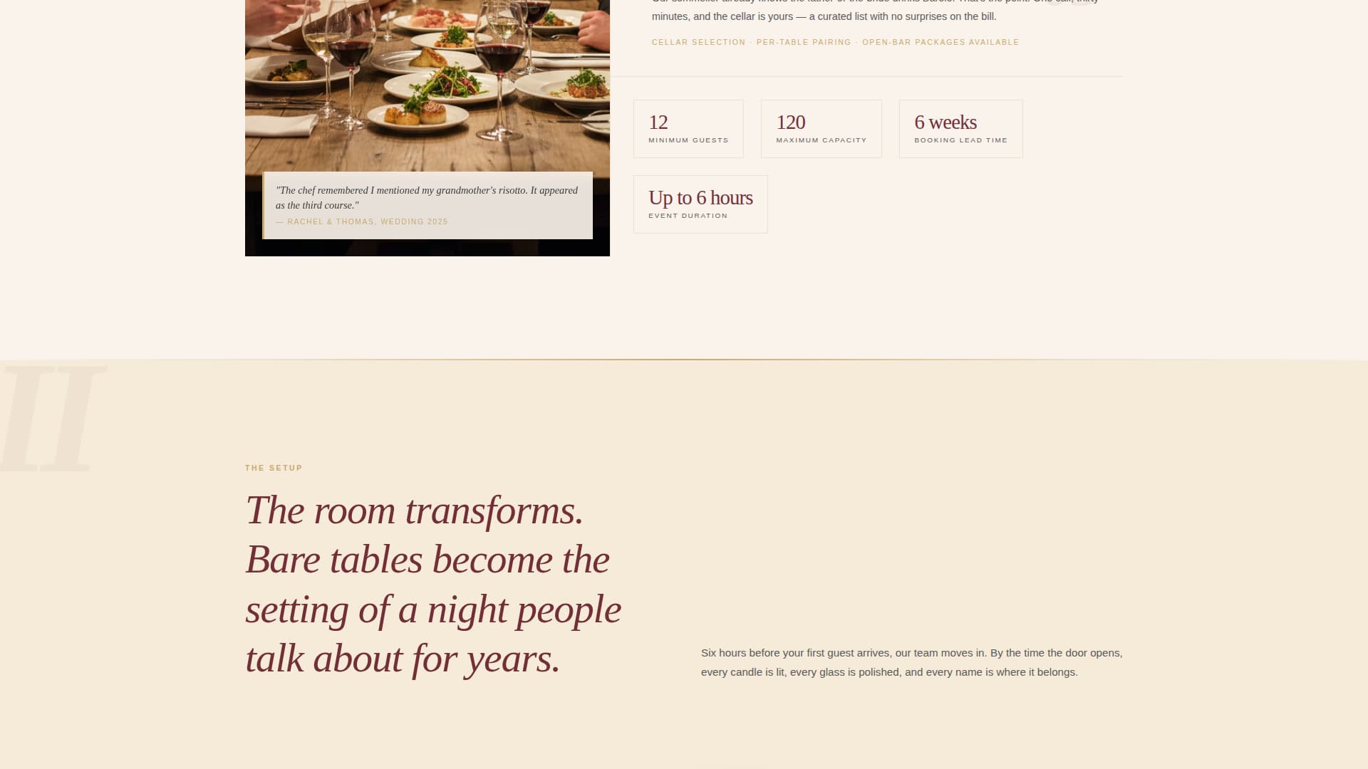 FTE - Intimate Wedding Venue Landing Page Template