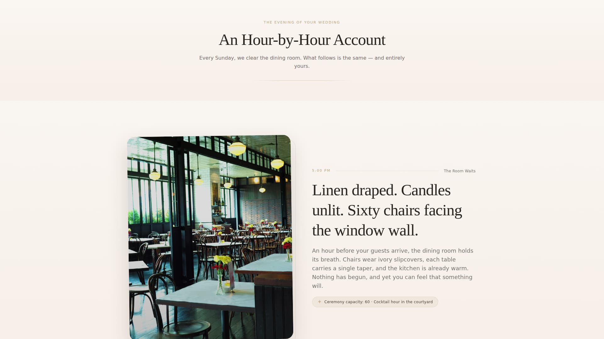 Vow - Enchanting Restaurantwedding Landing Page Template