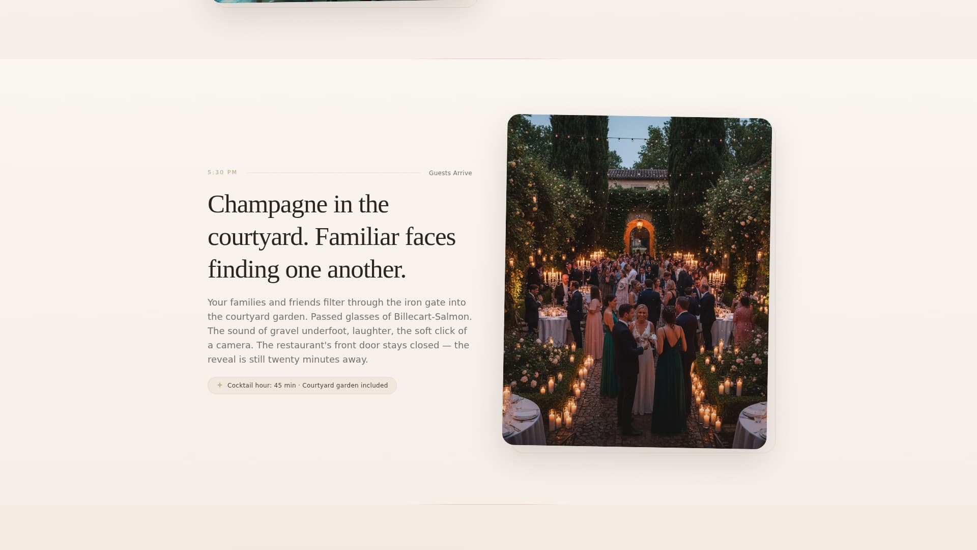 Vow - Enchanting Restaurantwedding Landing Page Template