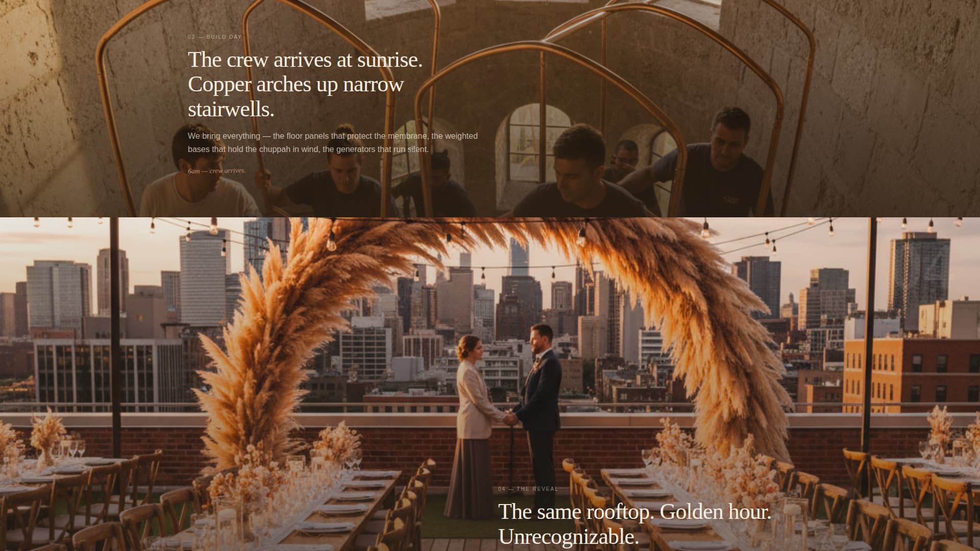 Canopy - Breathtaking Rooftopwedding Landing Page Template