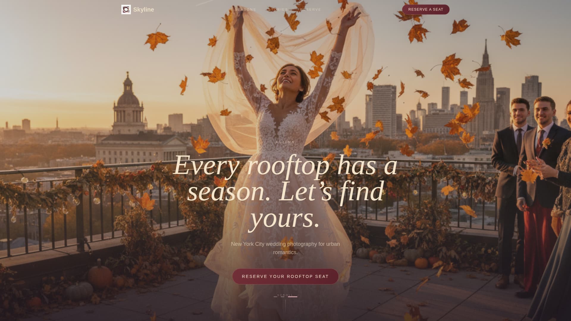 Skyline - Breathtaking Rooftopwedding Landing Page Template
