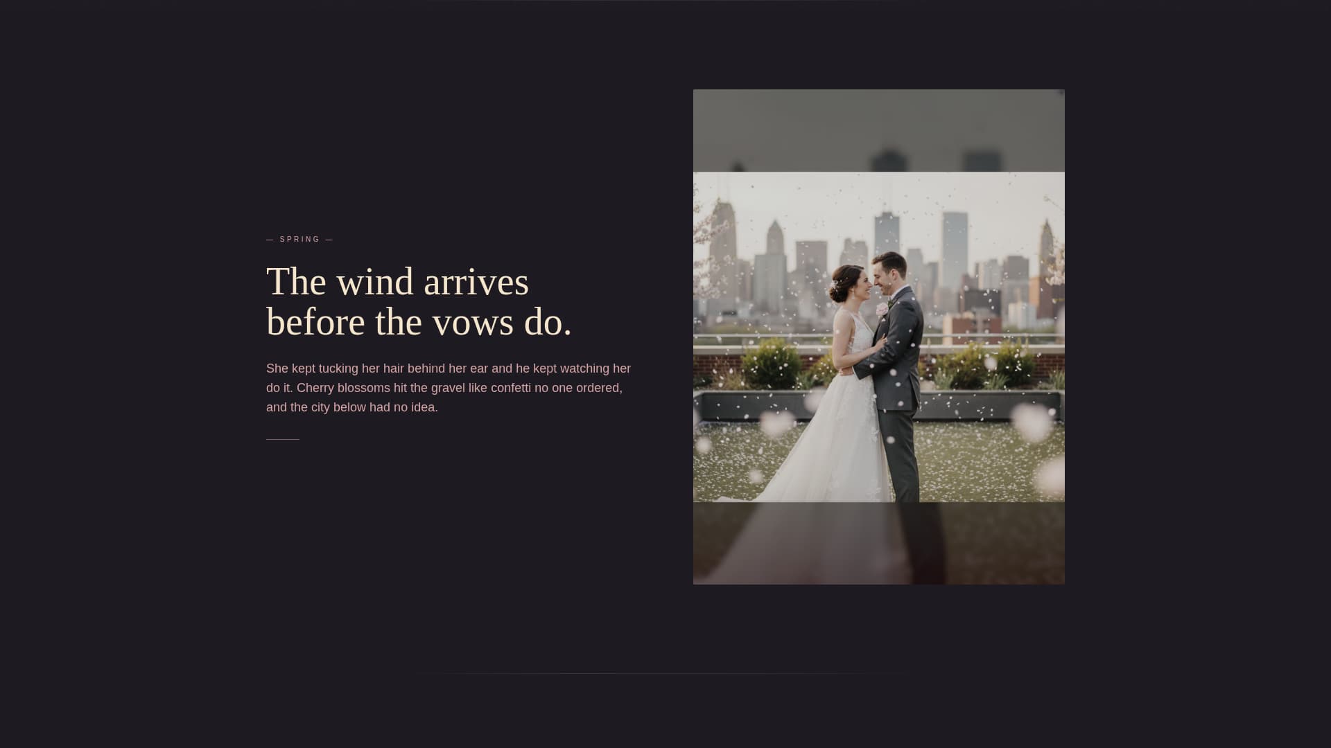 Skyline - Breathtaking Rooftopwedding Landing Page Template