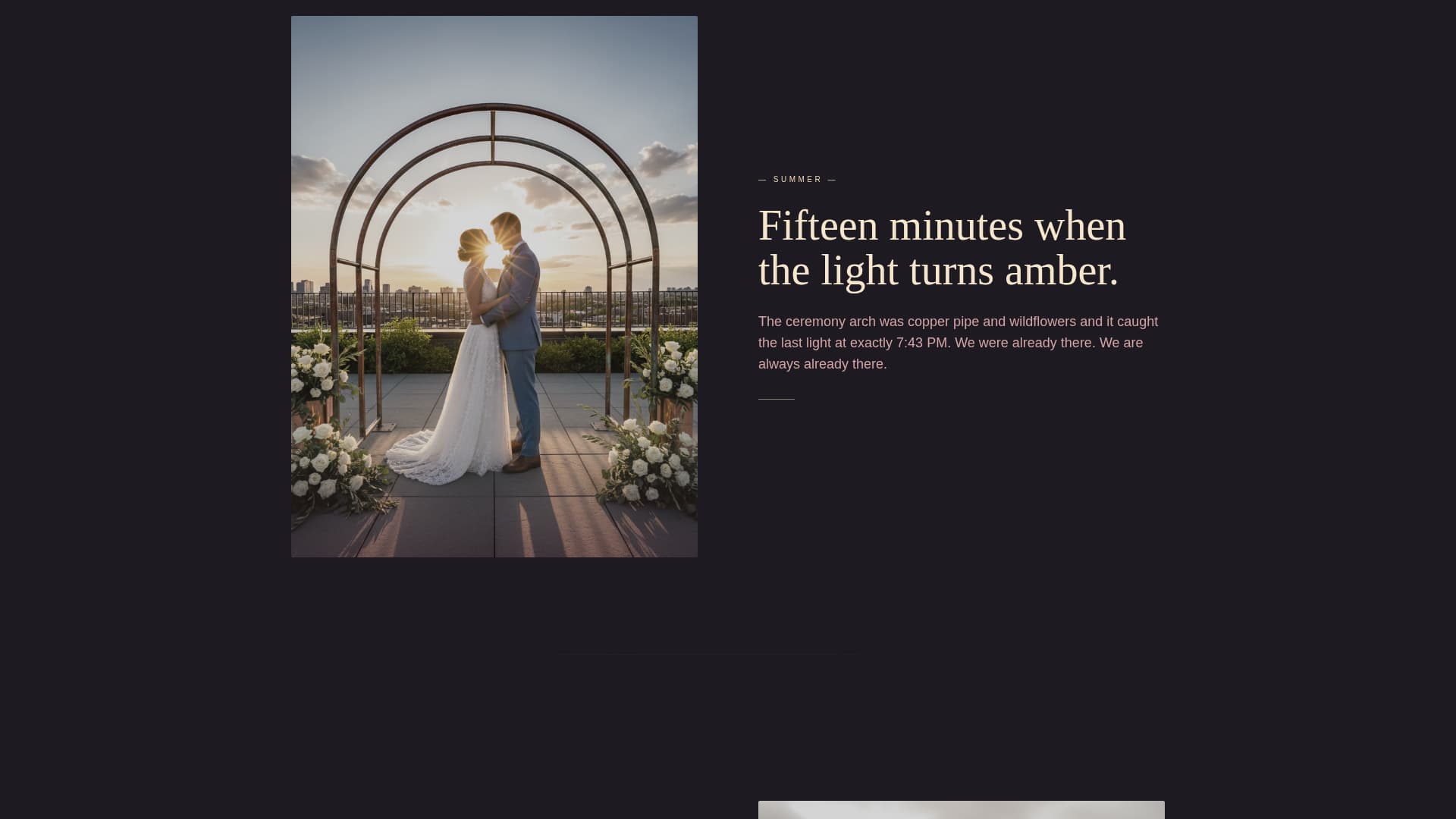 Skyline - Breathtaking Rooftopwedding Landing Page Template