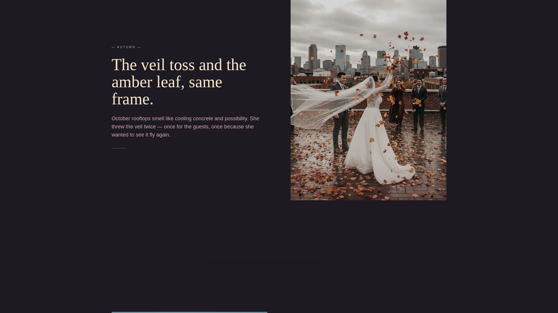 Skyline - Breathtaking Rooftopwedding Landing Page Template
