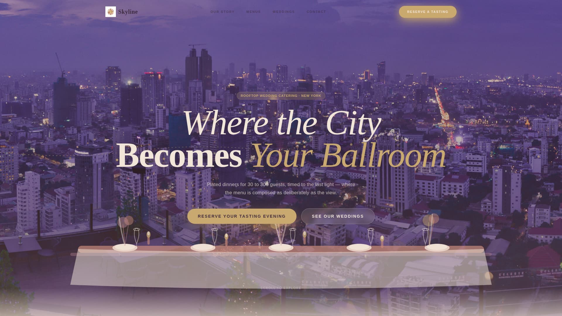 Skyline - Elegant Catering Landing Page Template