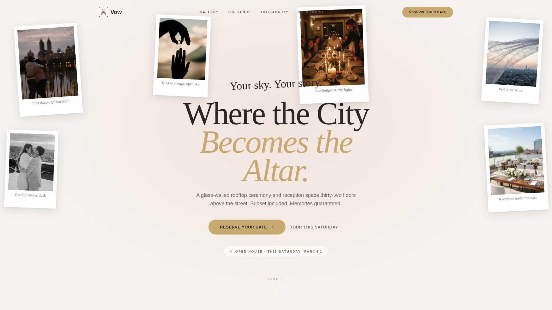 Crown — Elegant Rooftop Landing Page Template