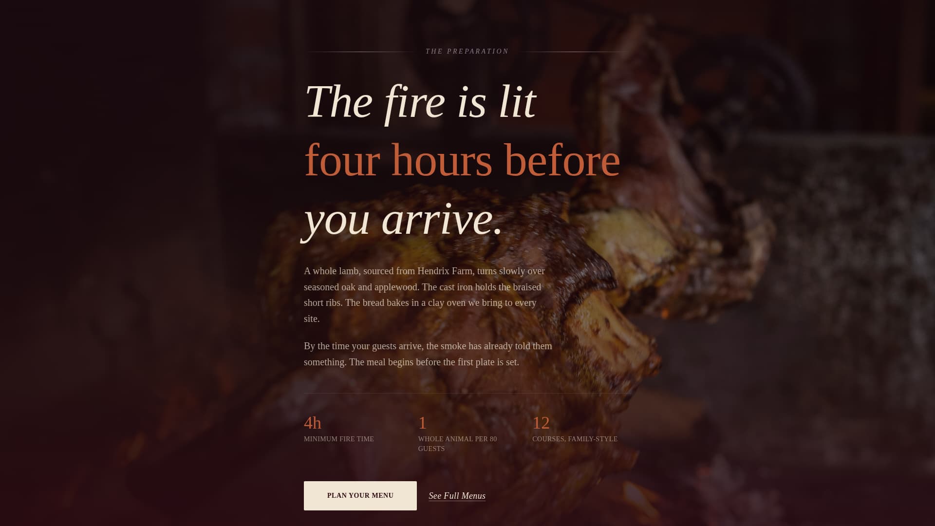Feast - Immersive Caterer Landing Page Template