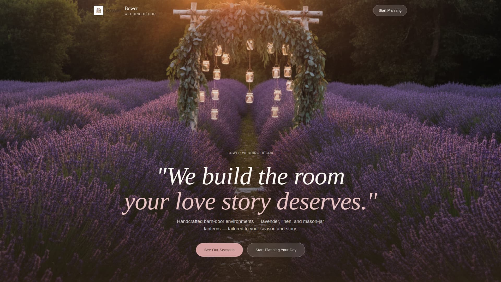 Bower - Enchanting Rusticwedding Landing Page Template