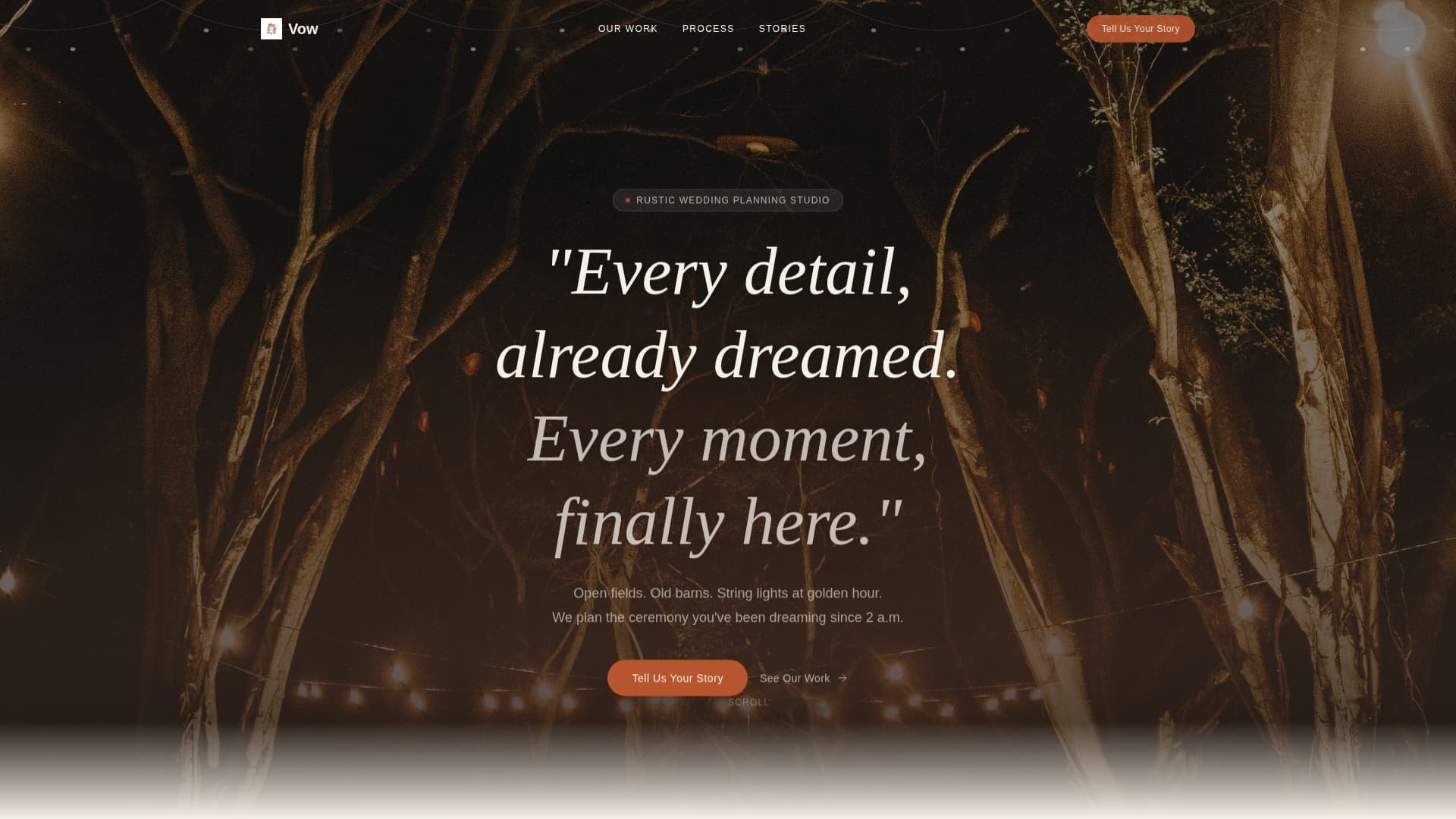 Vow - Enchanting Weddingplanner Landing Page Template