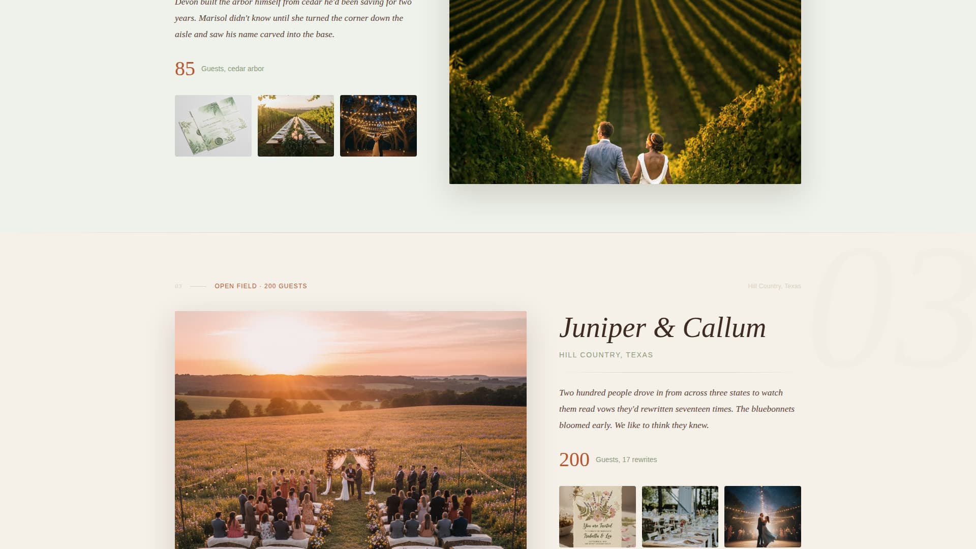 Vow - Enchanting Weddingplanner Landing Page Template
