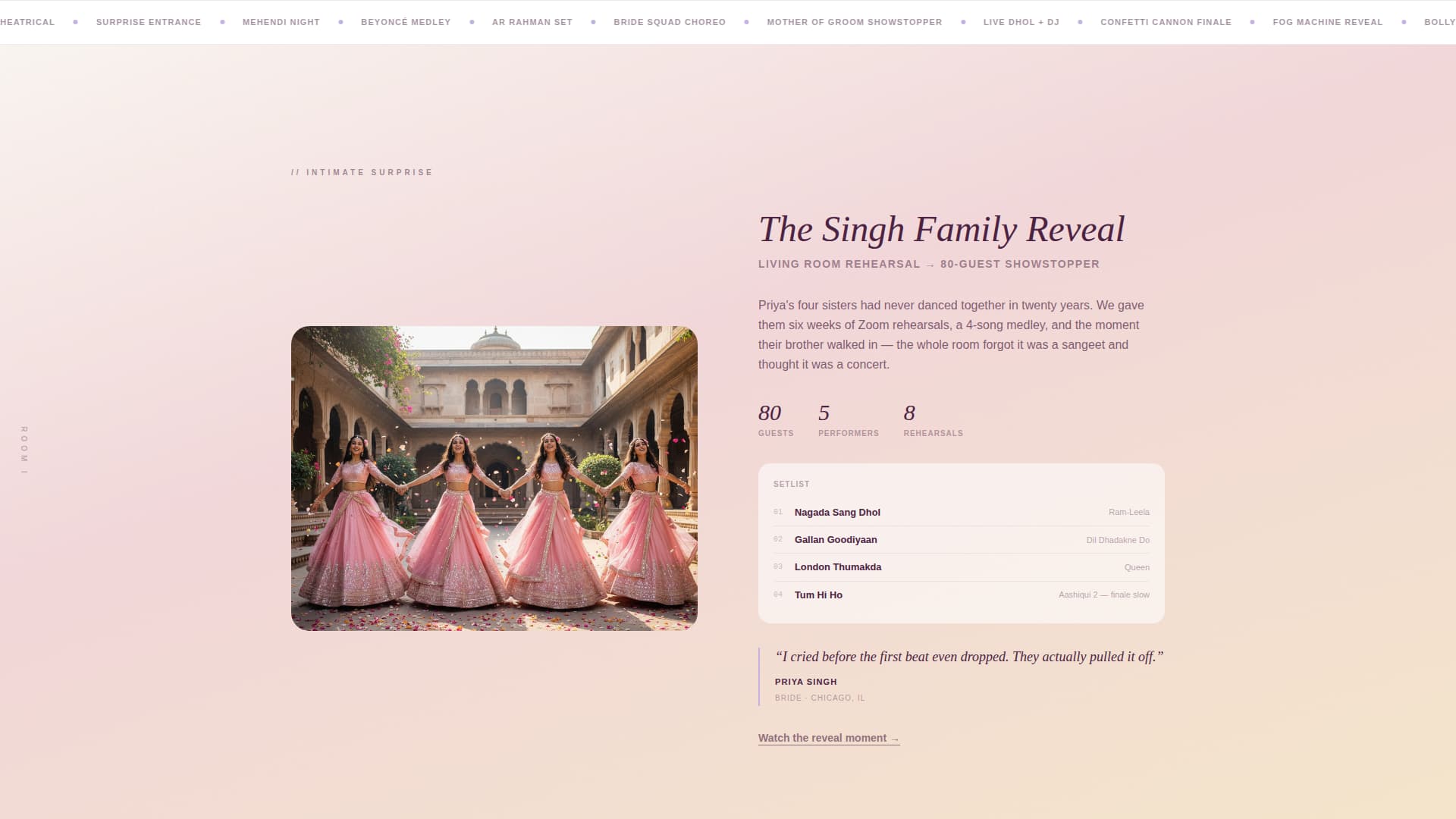 Sangeet - Stunning Choreography Landing Page Template