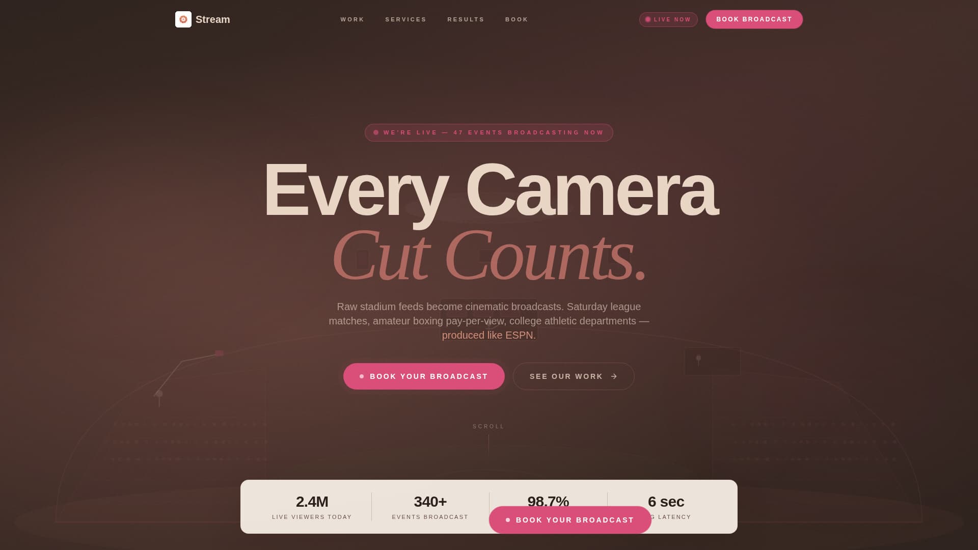 Stream - Cinematic Sports Landing Page Template