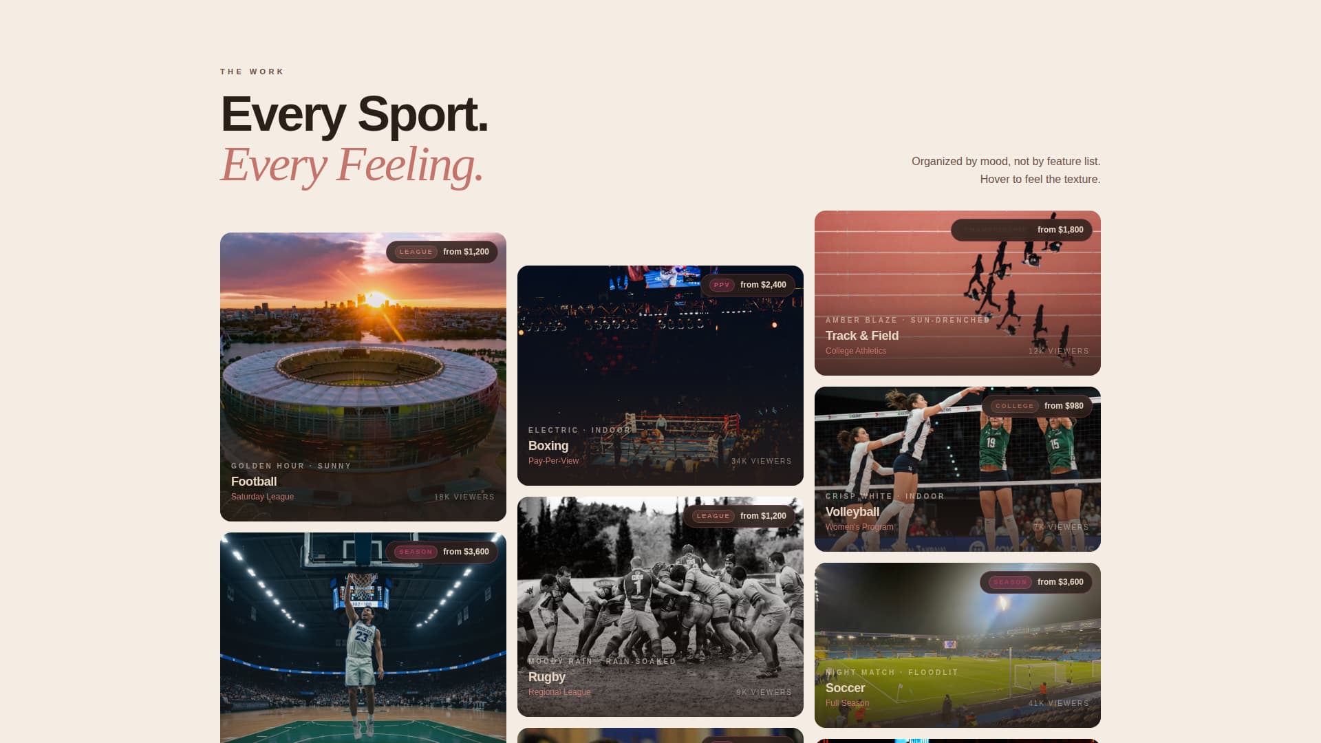 Stream - Cinematic Sports Landing Page Template