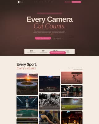 Stream - Cinematic Sports Landing Page Template