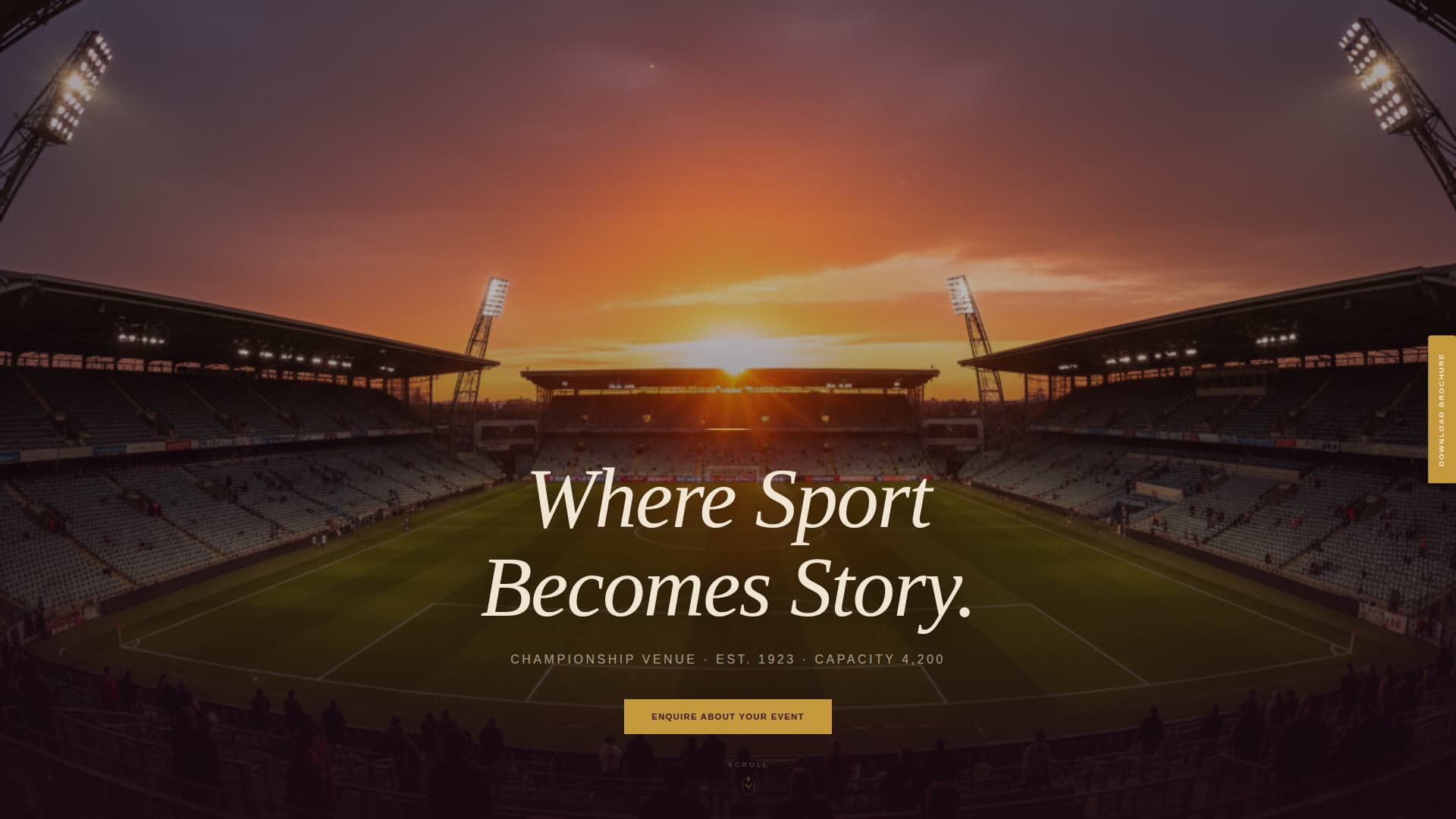 Grounds - Heritage Sportsvenue Landing Page Template