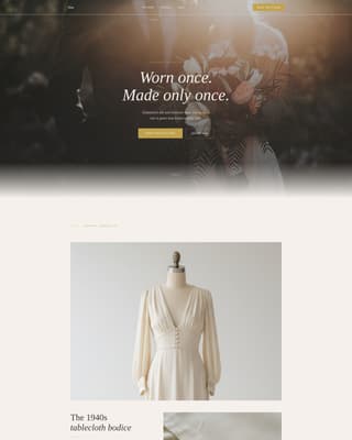 Vow - Artisan Bridal Landing Page Template