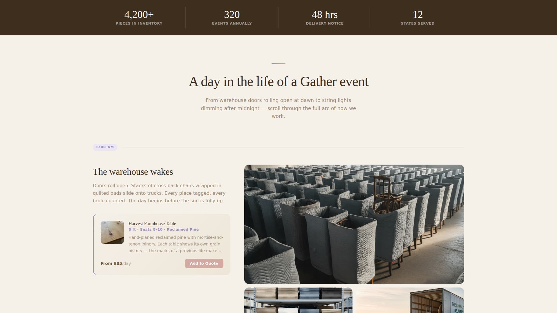 Gather - Elegant Rental Landing Page Template