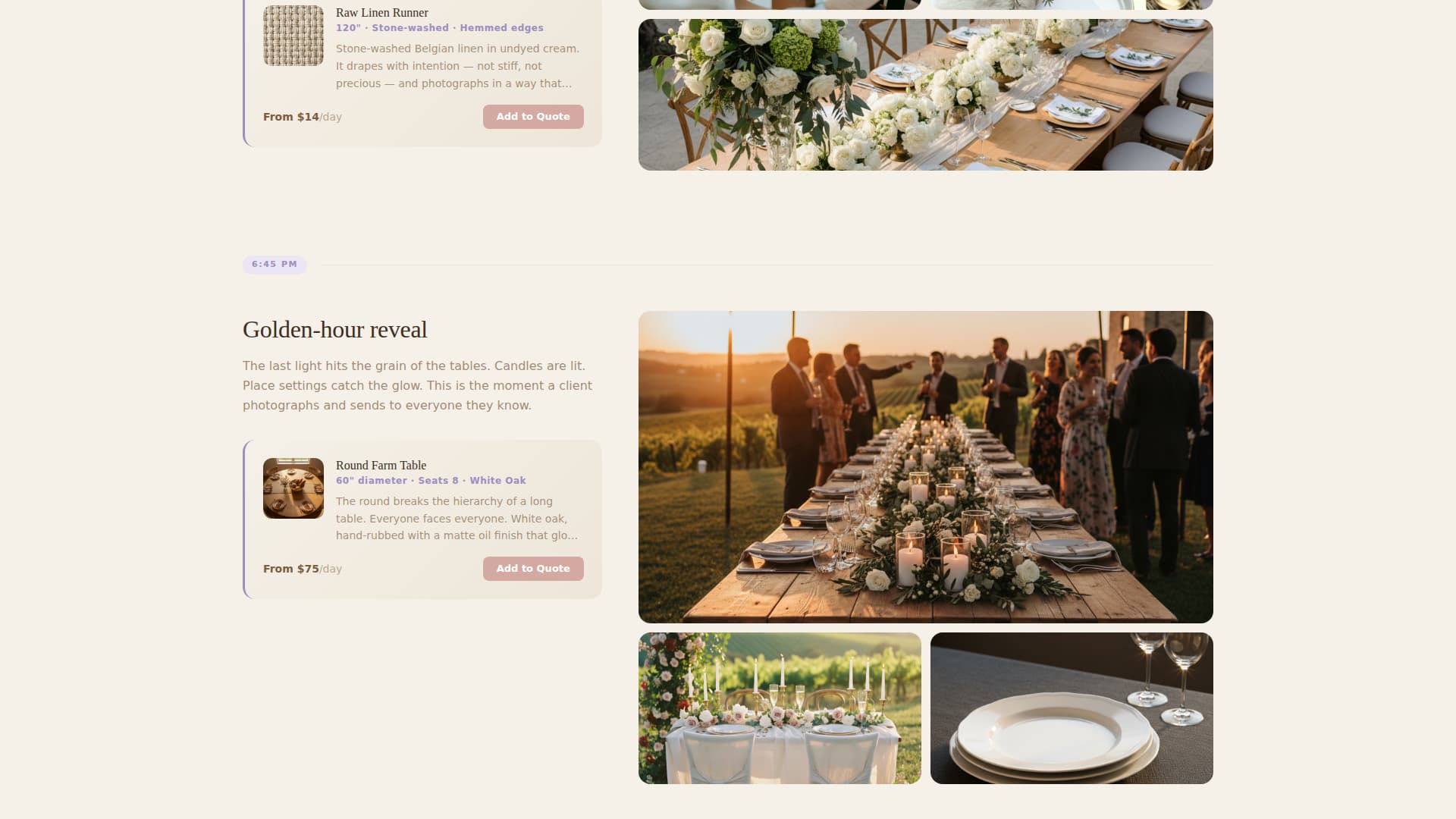 Gather - Elegant Rental Landing Page Template