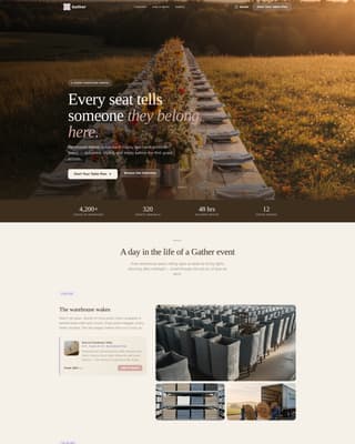 Gather - Elegant Rental Landing Page Template