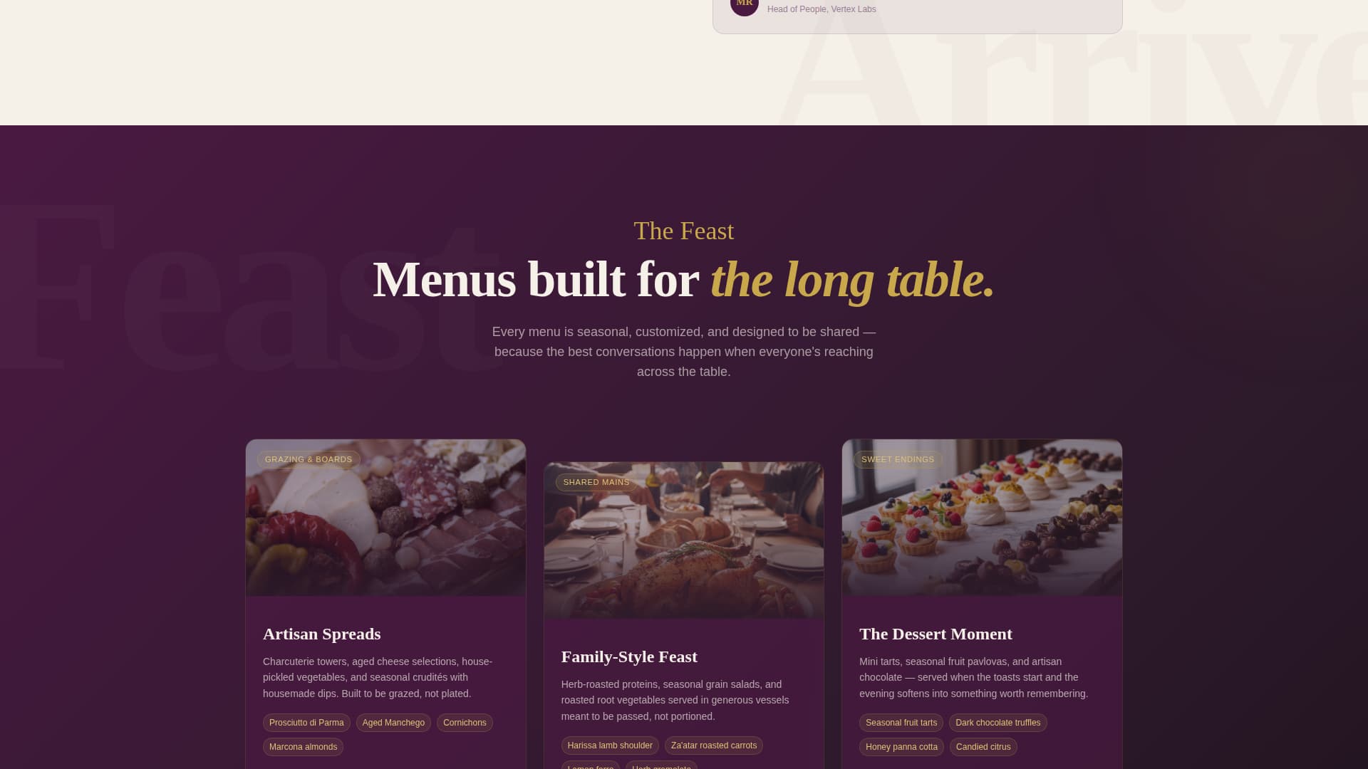 Feast — Catering Services Landing Page Template