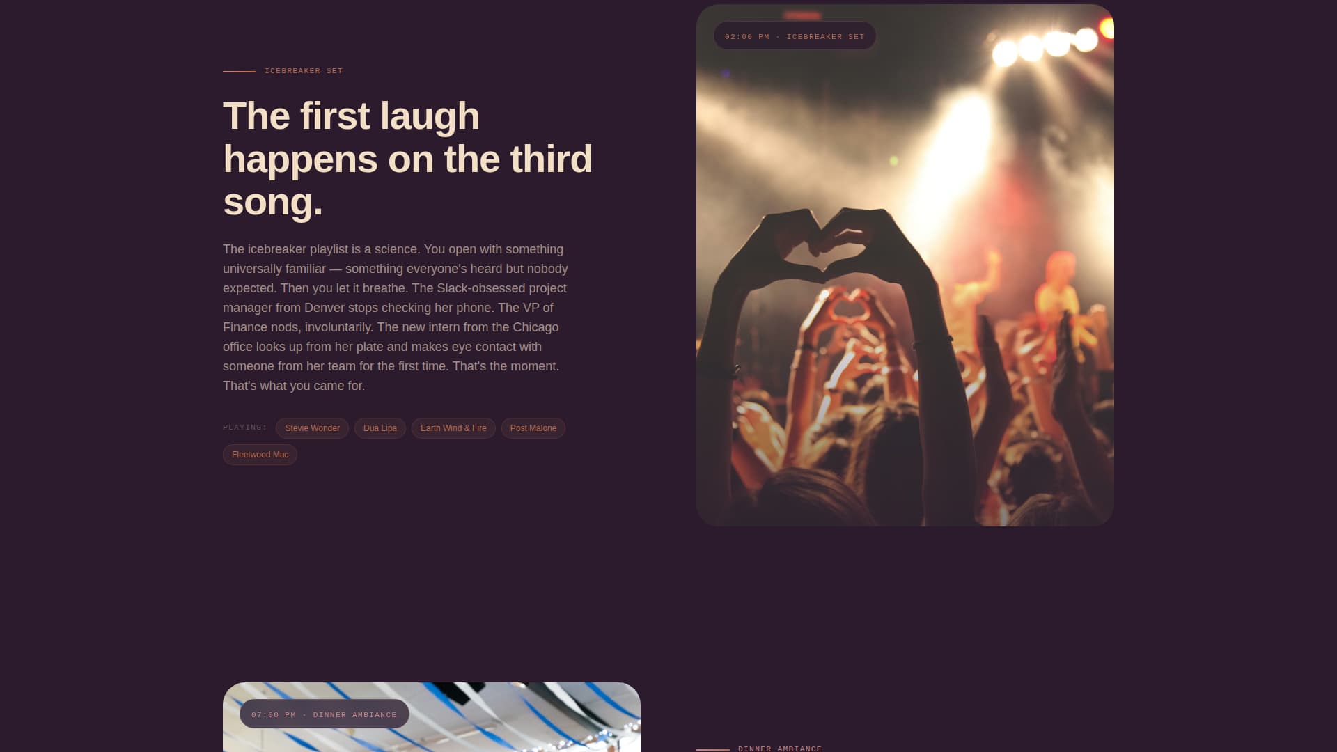 Groove - Electrifying Teambuilding Landing Page Template