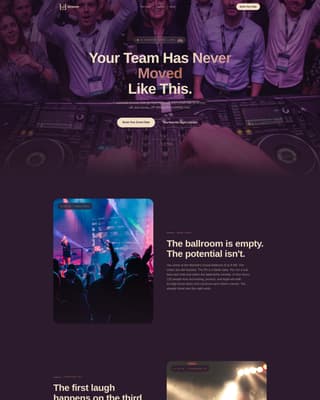 Groove - Electrifying Teambuilding Landing Page Template
