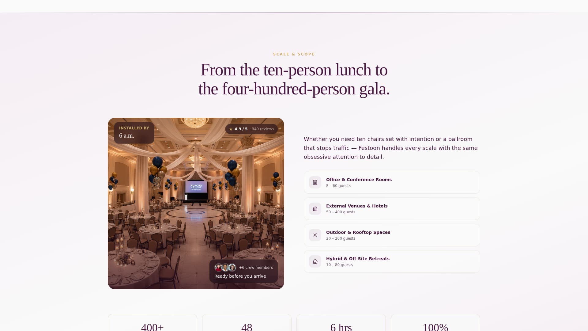 Festoon - Stunning Eventdecoration Landing Page Template