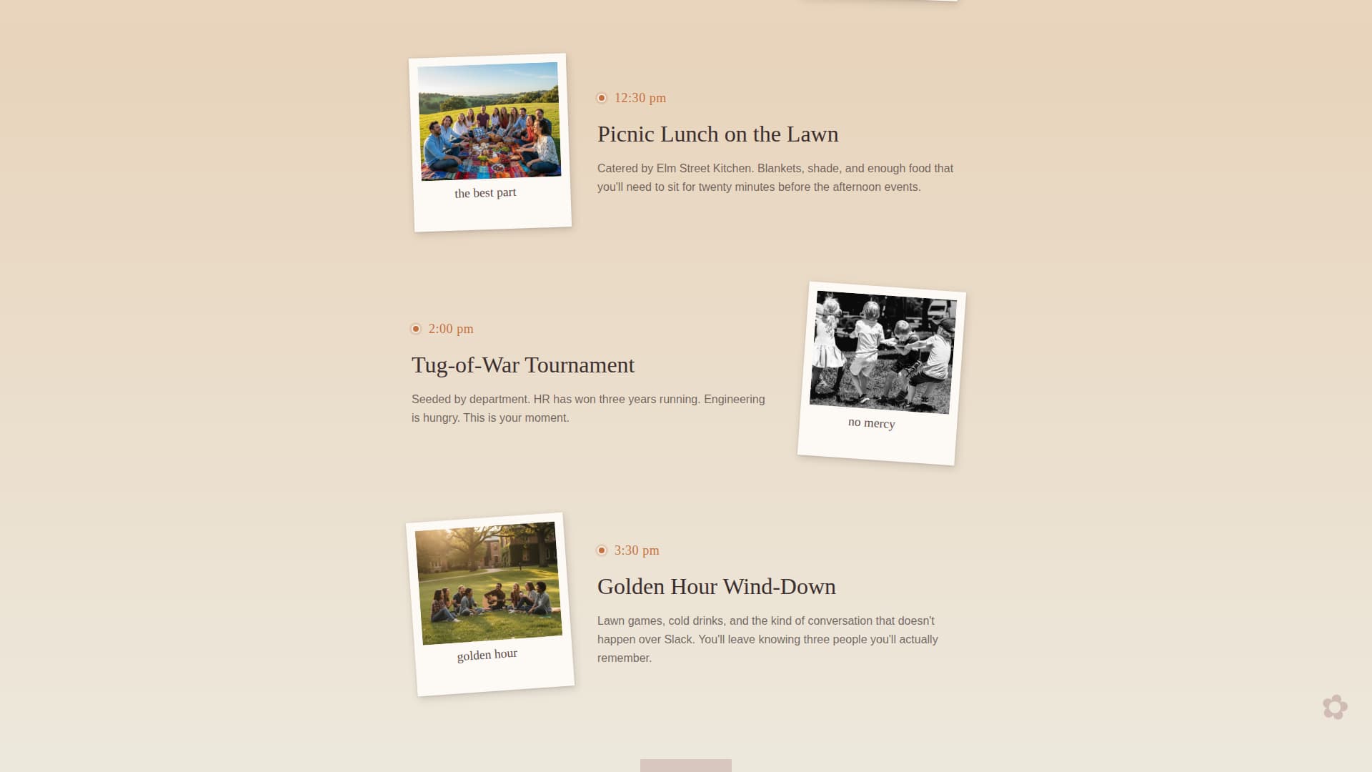 Gather - Heartfelt Teambuilding Landing Page Template