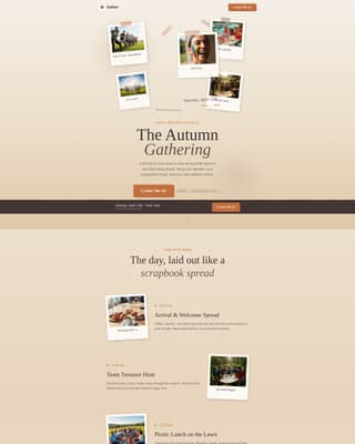 Gather - Heartfelt Teambuilding Landing Page Template