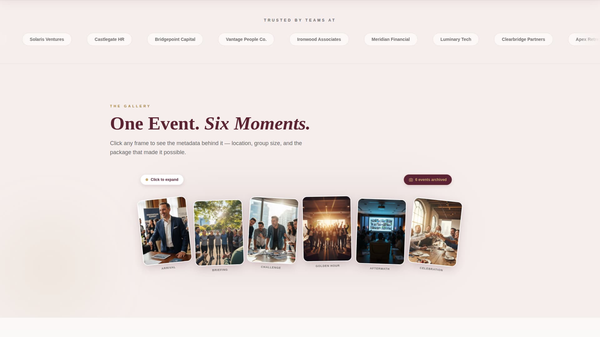 Shutter - Captivating Teambuilding Landing Page Template