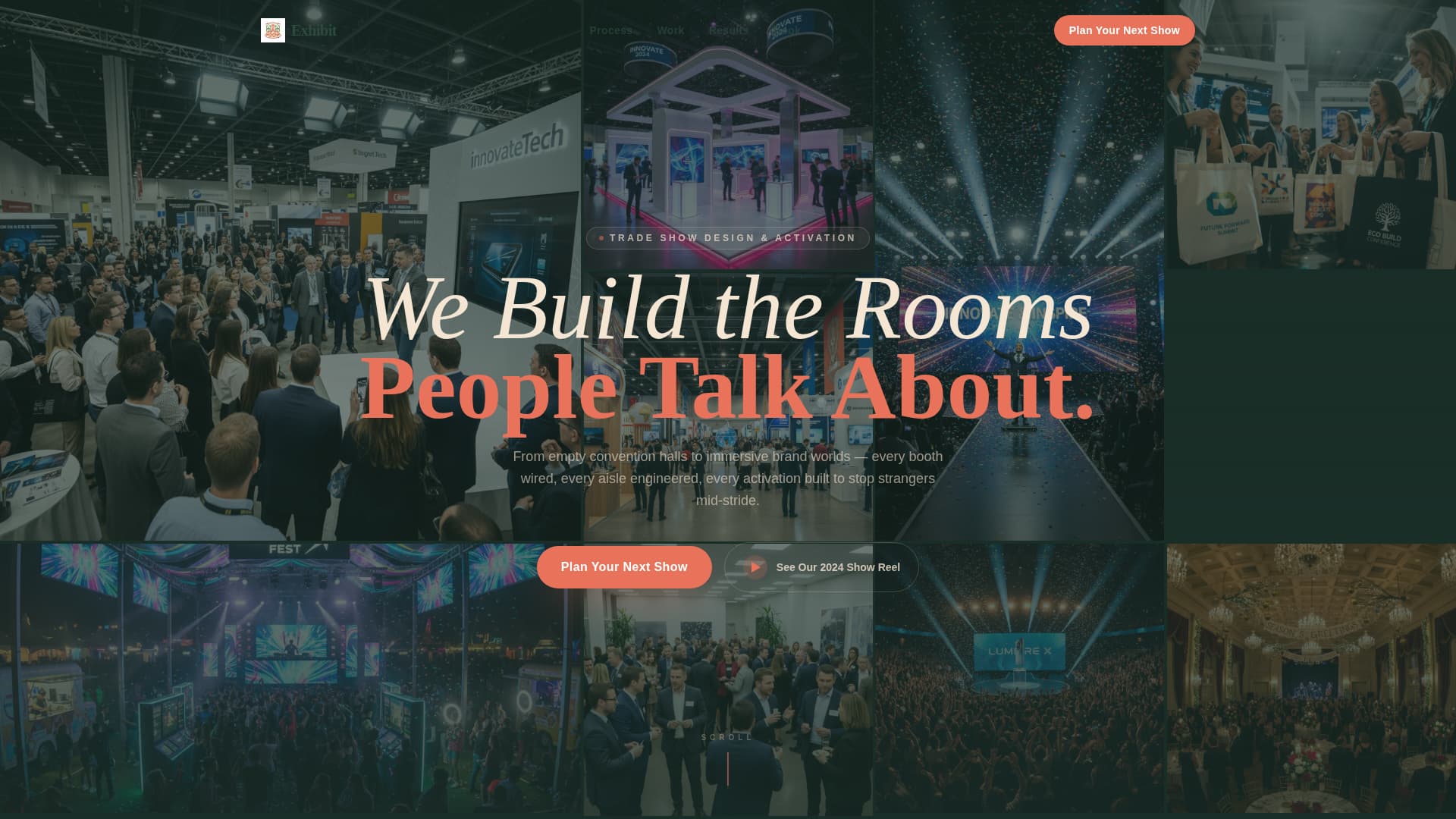 Exhibit - Immersive Tradeshow Landing Page Template