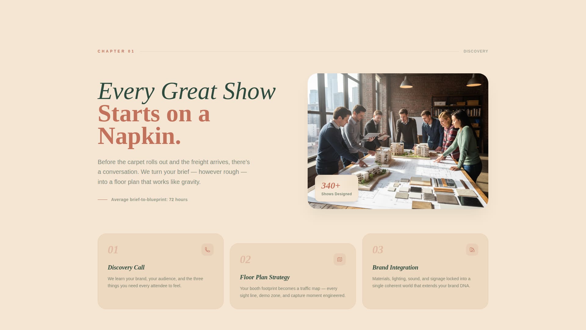 Exhibit - Immersive Tradeshow Landing Page Template
